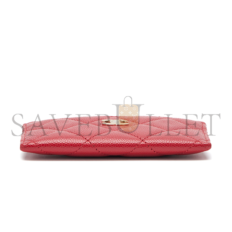 CHANEL CAVIAR QUILTED CARD HOLDER RED AP0213 (11*7*0.5cm)